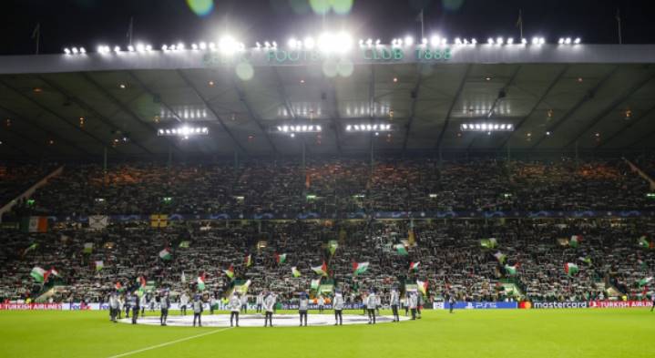 Celtic Taraftarı Şampiyonlar Ligi’nde Filistin Bayrakları Açarak Uyarıları Hiçe Saydı
