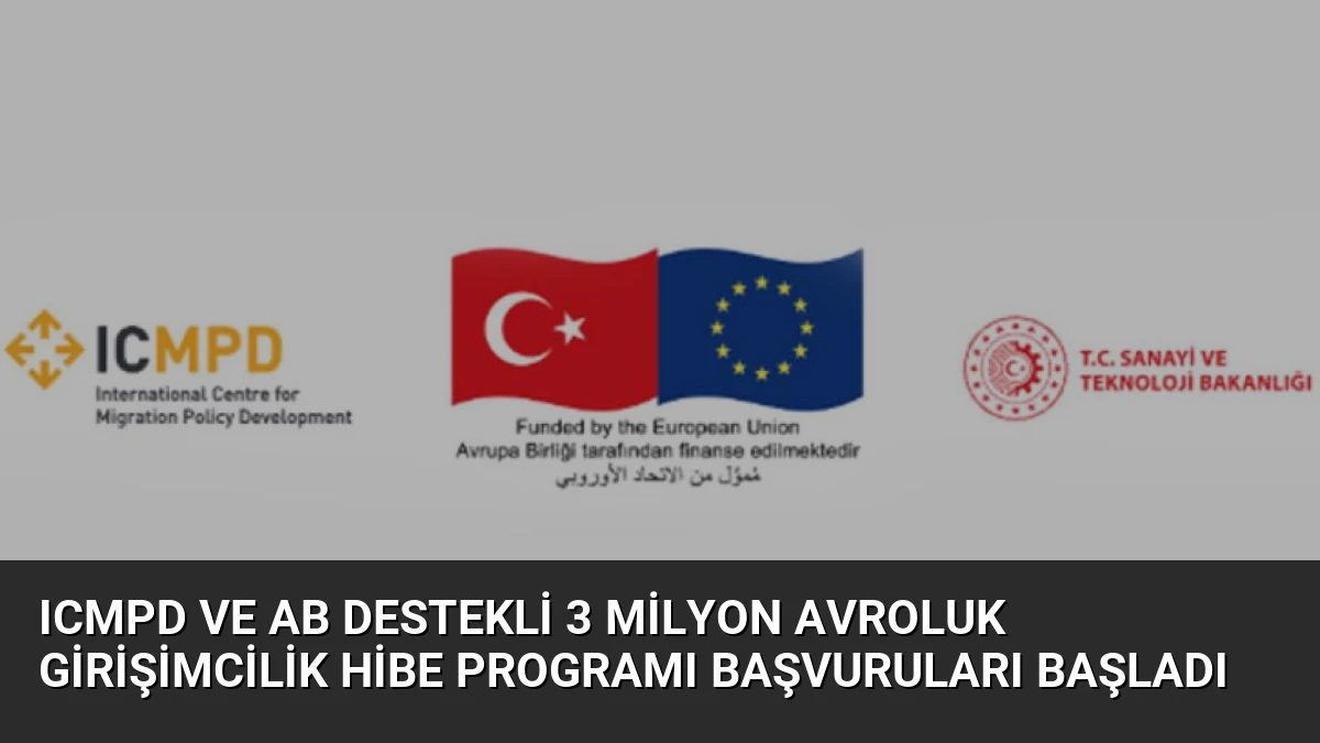 ICMPD ve AB Destekli 3 Milyon Avroluk Girişimcilik Hibe Programı Başvuruları Başladı