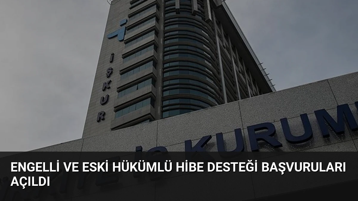 Engelli ve Eski Hükümlü Hibe Desteği Başvuruları Açıldı