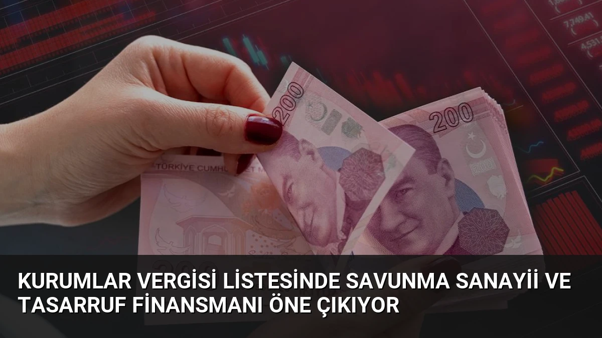 Kurumlar Vergisi Listesinde Savunma Sanayii ve Tasarruf Finansmanı Öne Çıkıyor