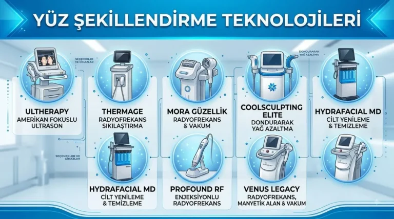 Yüz Şekillendirme İçin Hangi Teknoloji Tercih Edilmeli? HIFU, RF, EMS ve LED Karşılaştırması
