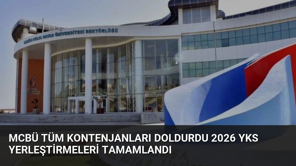 MCBÜ Tüm Kontenjanları Doldurdu 2026 YKS Yerleştirmeleri Tamamlandı