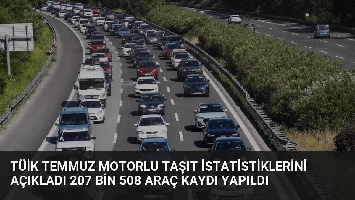 TÜİK Temmuz Motorlu Taşıt İstatistiklerini Açıkladı 207 Bin 508 Araç Kaydı Yapıldı