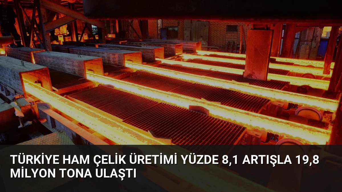 Türkiye Ham Çelik Üretimi Yüzde 8,1 Artışla 19,8 Milyon Tona Ulaştı