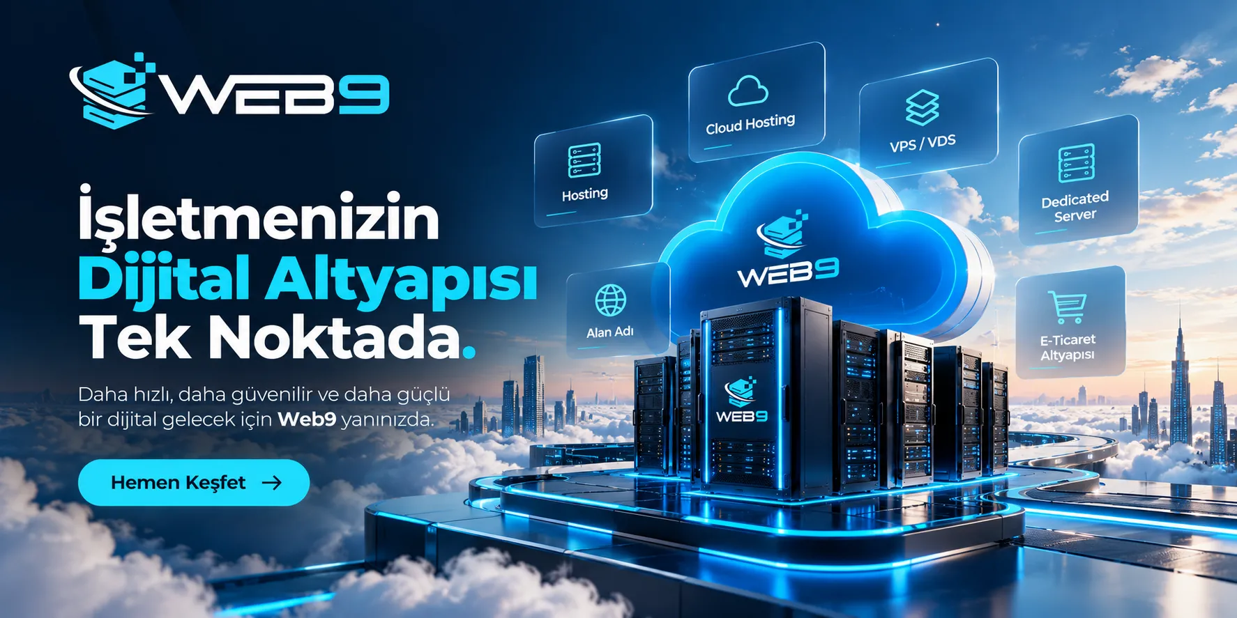 Web9 – İşletmeler İçin Ölçeklenebilir Hosting ve Sunucu Hizmetleri