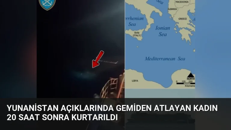 Yunanistan açıklarında gemiden atlayan kadın 20 saat sonra kurtarıldı